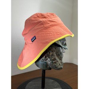 Patagonia Kids Hat in Coral and Yellow
